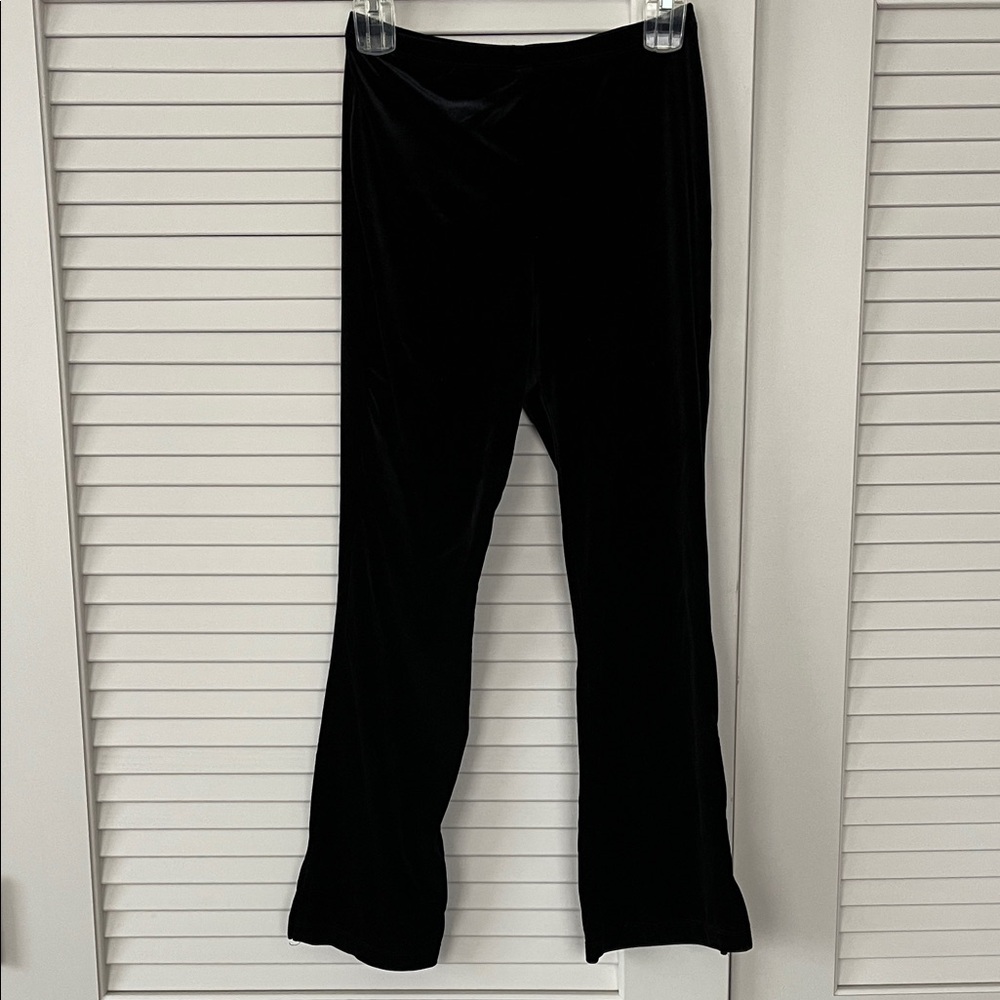 Black Velvet Flare Pants